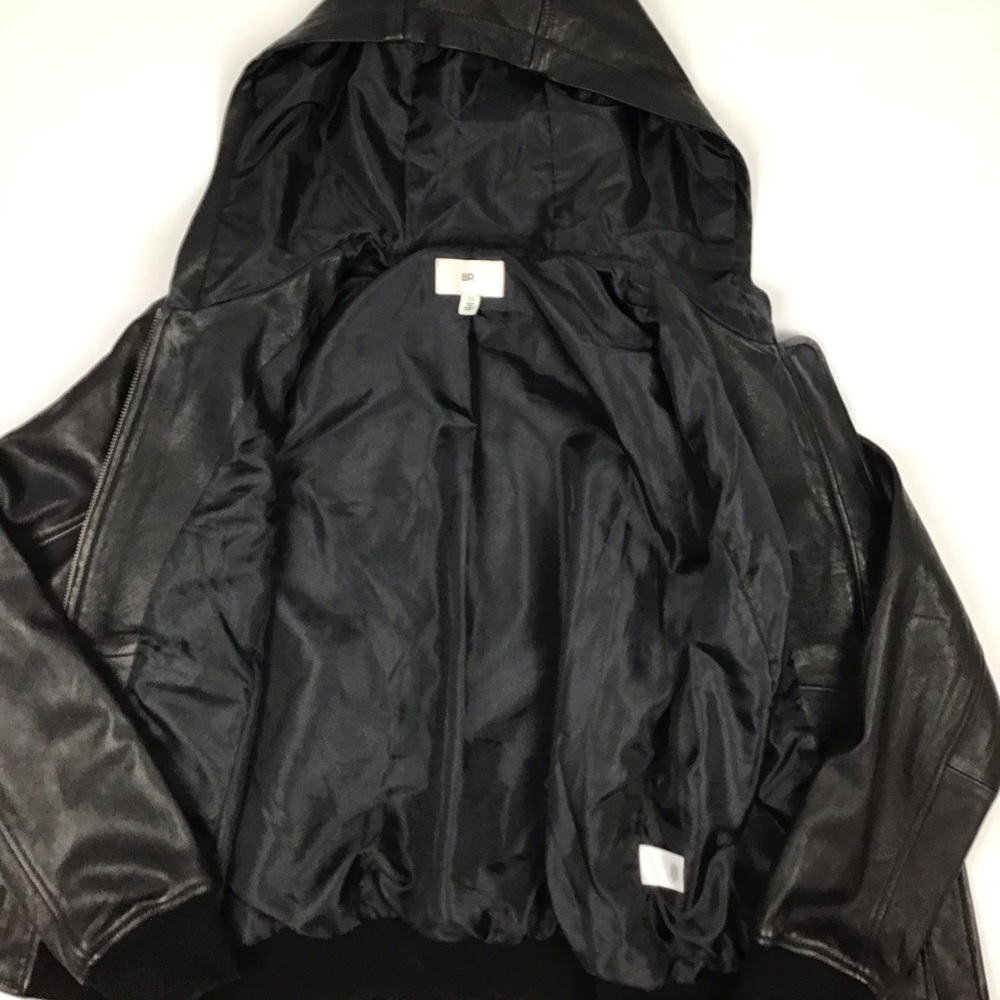 Hooded buttery leather zip up jacket - Picture 10 of 10